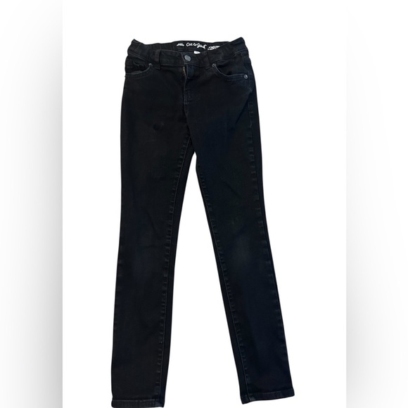Cat & Jack Girls 12 Blue Straight Jeans and Girls 12 Black Skinny Jeans BUNDLE! - Picture 8 of 13